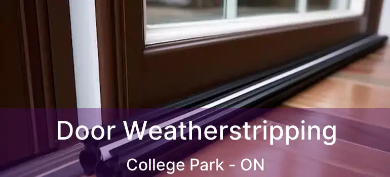  Door Weatherstripping College Park - ON