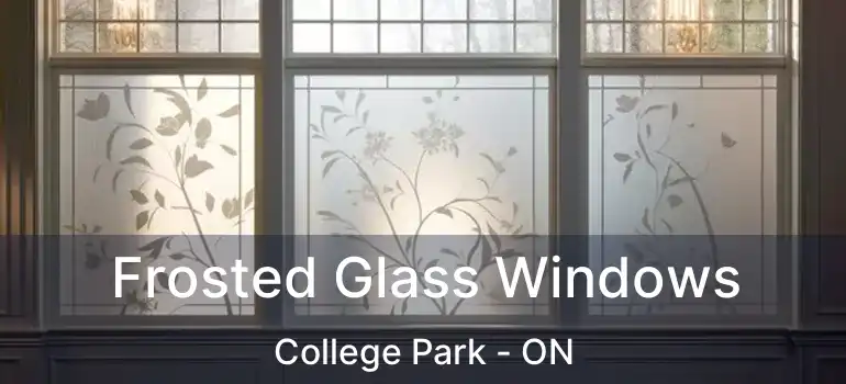  Frosted Glass Windows College Park - ON