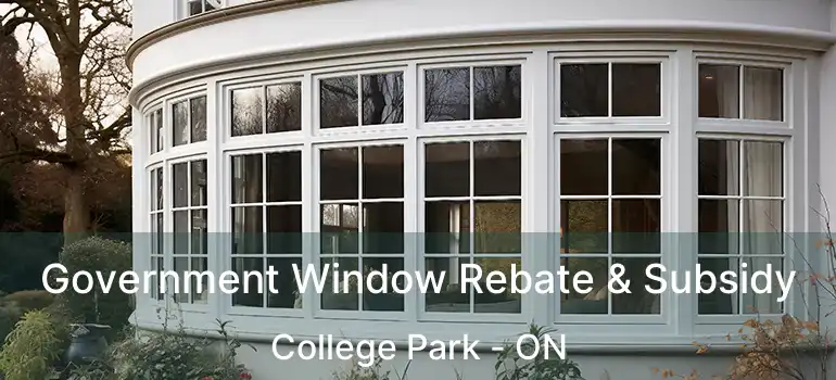  Government Window Rebate & Subsidy College Park - ON