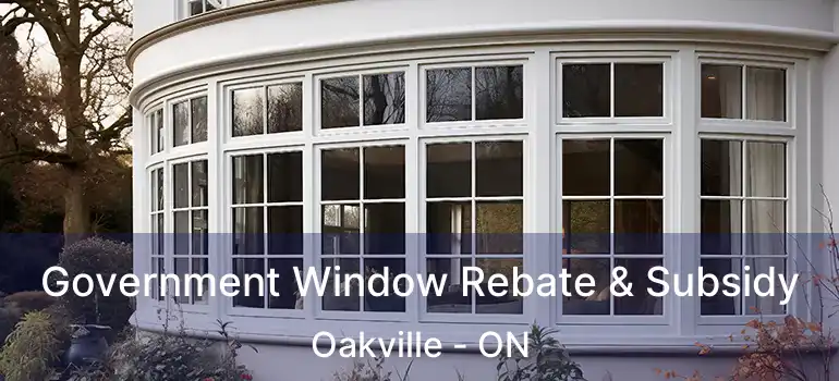  Government Window Rebate & Subsidy Oakville - ON