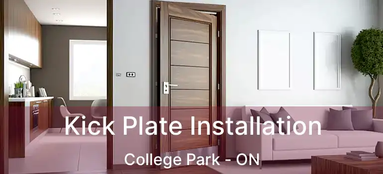  Kick Plate Installation College Park - ON
