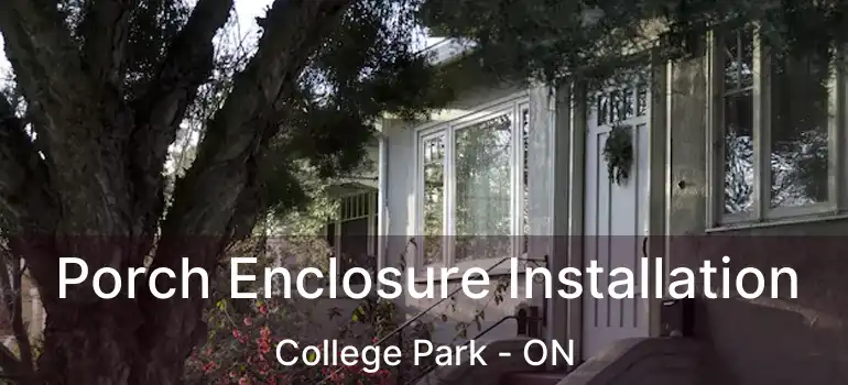  Porch Enclosure Installation College Park - ON