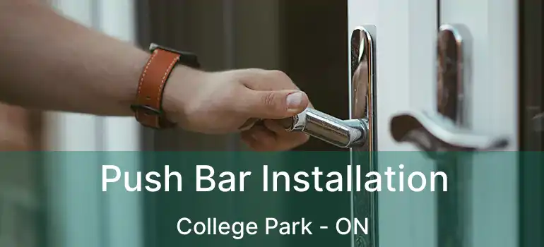  Push Bar Installation College Park - ON
