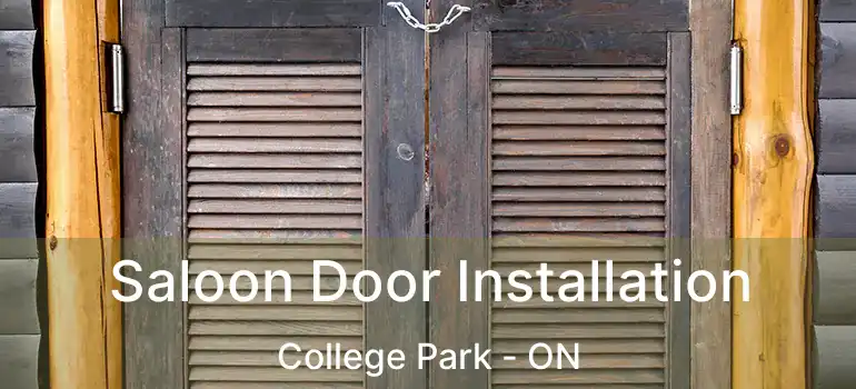  Saloon Door Installation College Park - ON