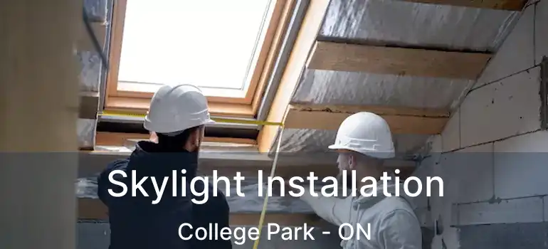  Skylight Installation College Park - ON