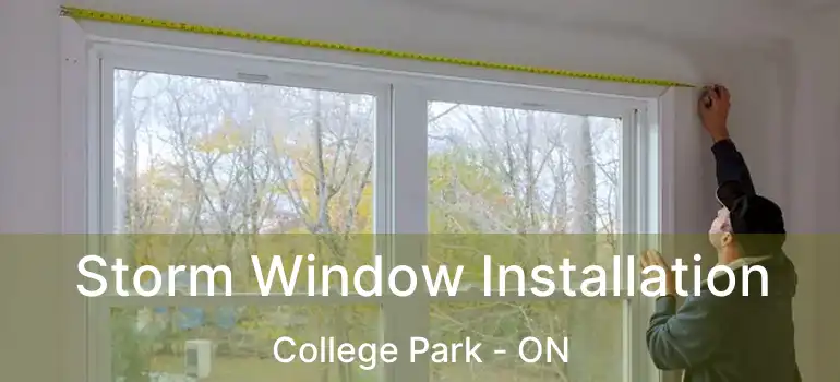 Storm Window Installation College Park - ON