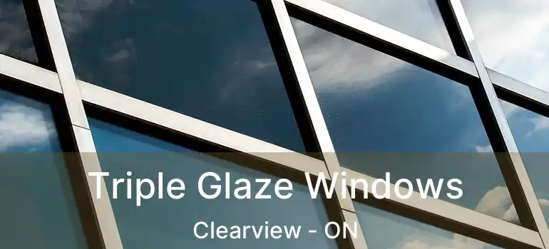  Triple Glaze Windows Clearview - ON