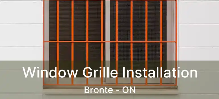  Window Grille Installation Bronte - ON