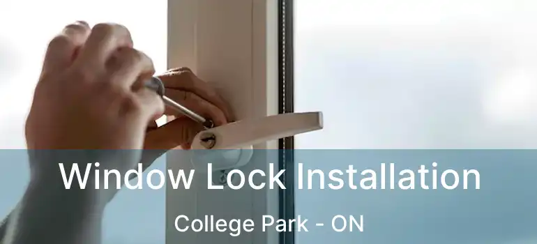  Window Lock Installation College Park - ON